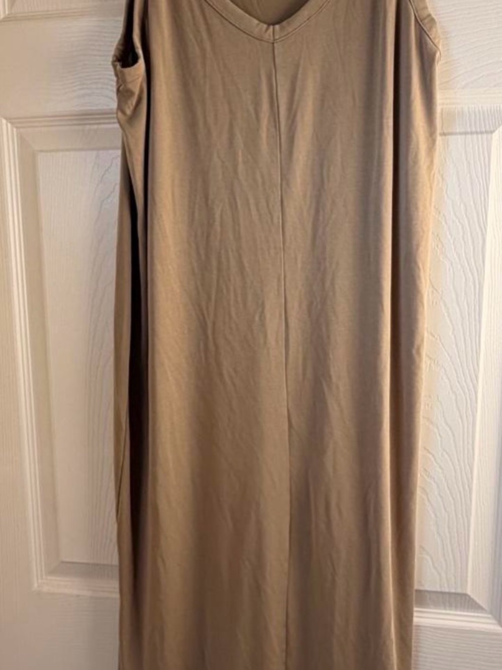 a new day Neutral Tan V-Neck Maxi Dress